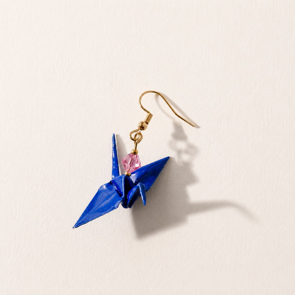 Crane Dangle with Crystal